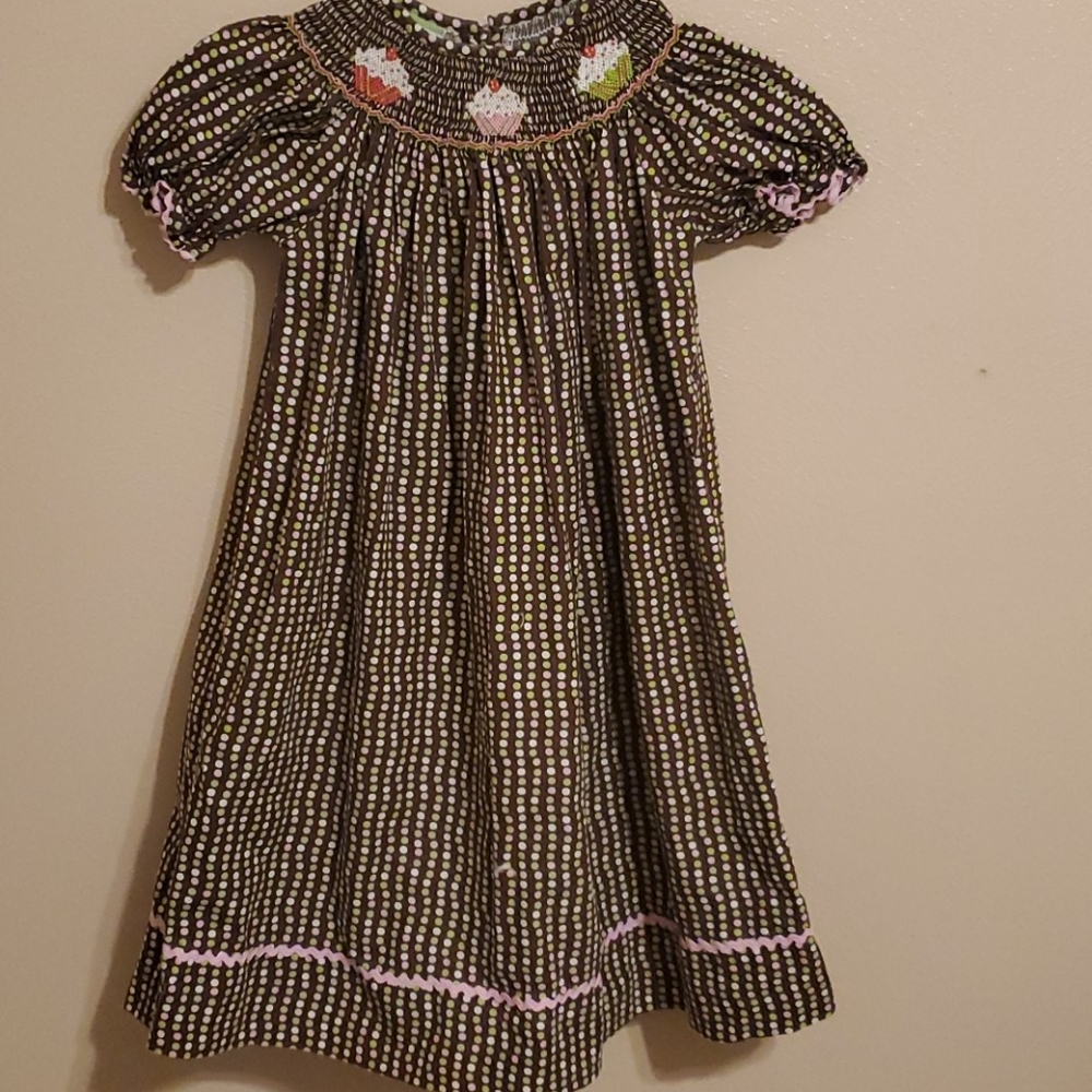 Candyland smocked cupcakes dress sz 4